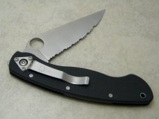 Spyderco Golden CO USA CPM 440V C36 GSE Military Serrated Linerlock Knife in Box c.1990's