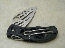 Spyderco Golden CO USA C35 SBK Q USA Flag (5 Star Version) Lockback Knife c.1997