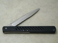 AL MAR Seki Japan 2005 Jumbo Model V Quicksilver Partial Serrated Linerlock Knife