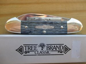 Tree Brand Boker Canoe   Grey Jigged Bone   Solingen, Germany 
