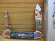Tree Brand Boker Canoe   Grey Jigged Bone   Solingen, Germany 