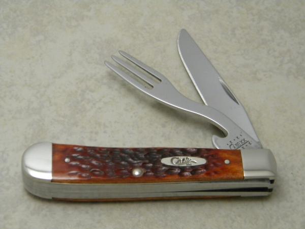 Case XX USA  6254 HB 10 DOT Dark Red Bone Hobo Trapper Knife 