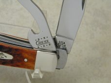 Case XX USA  6254 HB 10 DOT Dark Red Bone Hobo Trapper Knife 