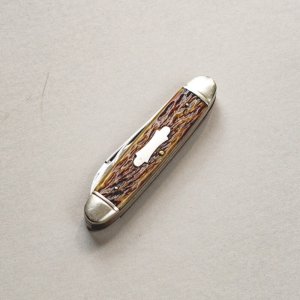 Camillus 3-Line Equal End Heavy Jack #17 Jigged Bone Covers 1940s