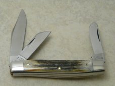 A.G. Russel 1997 Springdale, Ark. Acorn Shield Genuine Stag Stockman Knife