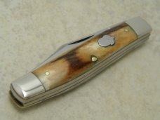 A.G. Russel 1997 Springdale, Ark. Acorn Shield Genuine Stag Stockman Knife
