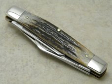 A.G. Russel 1997 Springdale, Ark. Acorn Shield Genuine Stag Stockman Knife