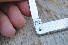G. Schrade Barrel Release 2 1/2" Closed NOS Stainless Pats. 11-9-27 11-10-44 Tight Fires Fast Jolts G. Schrade Barrel Release 2 1/2" Closed NOS Stainless Pats. 11-9-27 11-10-44 Tight Fires Fast Jolts