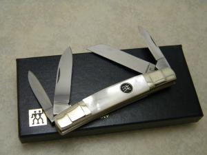 J.A. Henckels Germany Genuine Mother of Pearl 4 Blade Congress Knife NIB