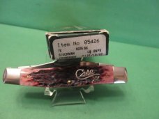 Case XX 2001 Cranberry Silver Script Large Stockman Pattern # 6375 SS Case XX 2001 Cranberry Silver Script Large Stockman Pattern # 6375 SS