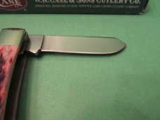 Case XX 2001 Cranberry Silver Script Large Stockman Pattern # 6375 SS Case XX 2001 Cranberry Silver Script Large Stockman Pattern # 6375 SS