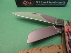 Case XX 2001 Cranberry Silver Script Large Stockman Pattern # 6375 SS Case XX 2001 Cranberry Silver Script Large Stockman Pattern # 6375 SS
