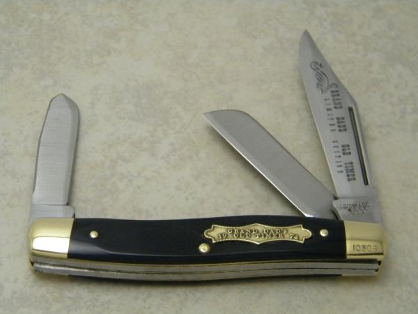 Schrade G.D.O.T. USA Saw Cut Delrin Grand Dad's Old Timer Stockman Knife c.1974 Schrade G.D.O.T. USA Saw Cut Delrin Grand Dad's Old Timer Stockman Knife c.1974