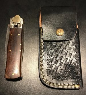 Leverlock with Cocobolo Scales & Damascus Blade