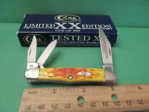 Case XX 2008 Sunburst Bone Whittler Limited Edition 1 of 3000 Pattern # 6308 WH SS