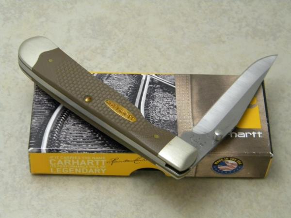 Case XX USA 2013 Earth Brown G-10 Carhartt Trapperlock Knife in Box