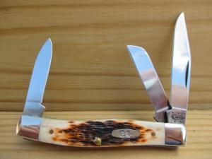 Case XX  63032 Small Stockman   Amber Jigged Bone