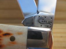 Case XX  63032 Small Stockman   Amber Jigged Bone