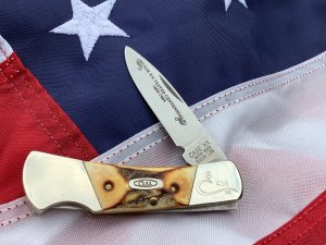 Case xx 1989 Small Lock back Knife (MDL# 51225 LSS) w/ Great Stag Handles -NOS M/NM