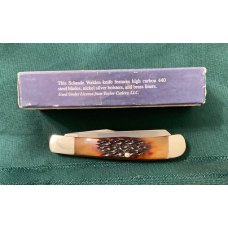 Schrade Walden NOS Amber Bone Trapper Schrade Walden NOS Amber Bone Trapper