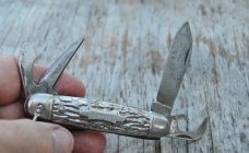 Imperial Kamp King Jigged Metal Handle Never Used Some Tarnish Late 40's - Early 50's Bail Snaps Wel Imperial Kamp King Jigged Metal Handle Never Used Some Tarnish Late 40's - Early 50's Bail Snaps Wel