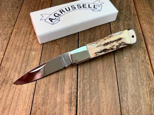 A.G. Russell Small Lockback Stag Seki Japan Early 2000’s 