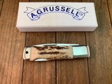 A.G. Russell Small Lockback Stag Seki Japan Early 2000’s 