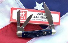 Vintage J A Henckels 3 Blade Whittler Pocket Knife with Hard to come by Blue Handles! -NOS +Orig Box Vintage J A Henckels 3 Blade Whittler Pocket Knife with Hard to come by Blue Handles! -NOS +Orig Box