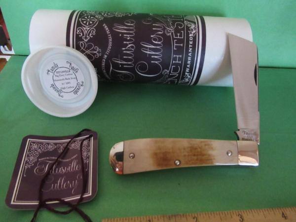 Titusville Cutlery Mammoth Bark Ivory Big Easy Cotton Knife  1 of 60
