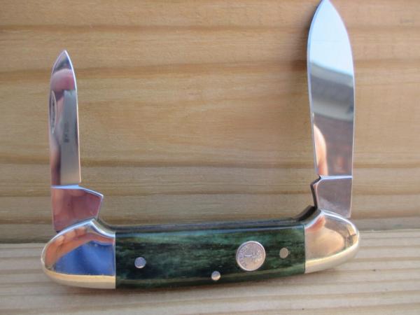 Boker Canoe    Solingen Germany    Smooth Forest Green Bone 