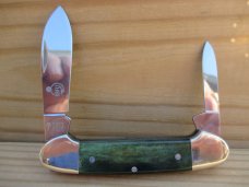 Boker Canoe    Solingen Germany    Smooth Forest Green Bone 
