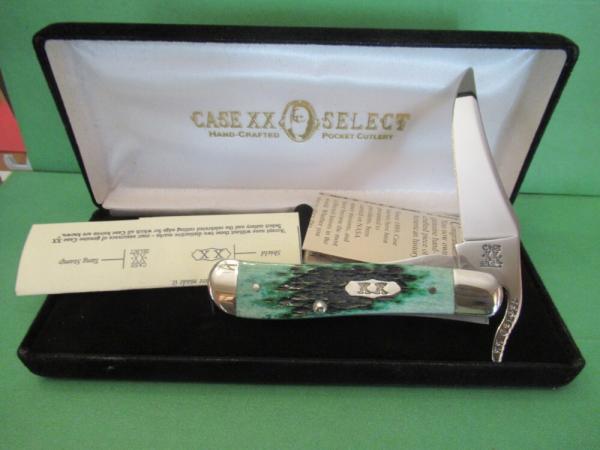 Case XX Select 2001 Bermuda Green Bone Russlock Pattern # 61953L SS