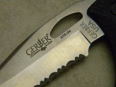 Gerber USA ATS-34 E-Z-Out Serrated Lockback Knife NIB