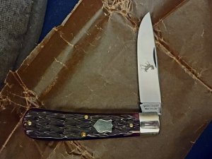 Great Eastern Cutlery #74 Mustang Black Plum Bone