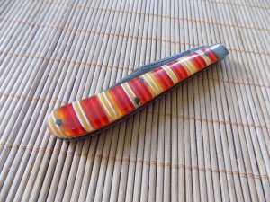W R Case & Son Trapper knife, Candy Stripe handles