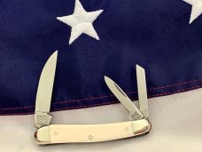 Vintage HAND MADE Bulldog Brand 3 Blade Whittler w/ Great Ivory Handles -NOS Vintage HAND MADE Bulldog Brand 3 Blade Whittler w/ Great Ivory Handles -NOS