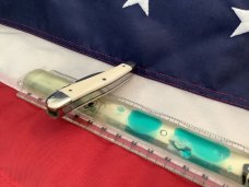 Vintage HAND MADE Bulldog Brand 3 Blade Whittler w/ Great Ivory Handles -NOS Vintage HAND MADE Bulldog Brand 3 Blade Whittler w/ Great Ivory Handles -NOS