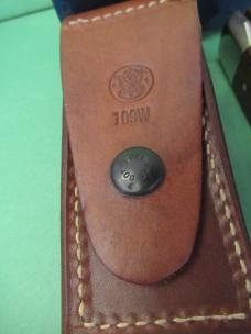 Smith & Wesson Blackie Collins Design Wood Handle Folding Lock Back 