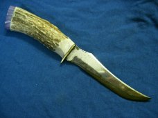 VINTAGE CUSTOM HANDLE ANTLER STAG KABAR KA-BAR HUNTING SKINNING FIXED BLADE SKINNER KNIFE KNIVES OLD VINTAGE CUSTOM HANDLE ANTLER STAG KABAR KA-BAR HUNTING SKINNING FIXED BLADE SKINNER KNIFE KNIVES OLD