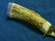VINTAGE CUSTOM HANDLE ANTLER STAG KABAR KA-BAR HUNTING SKINNING FIXED BLADE SKINNER KNIFE KNIVES OLD VINTAGE CUSTOM HANDLE ANTLER STAG KABAR KA-BAR HUNTING SKINNING FIXED BLADE SKINNER KNIFE KNIVES OLD