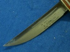 VINTAGE ANTLER CROWN STAG SOLINGEN B SVOBODA GERMANY HUNTING SKINNING FIXED BLADE KNIFE KNIVES OLD