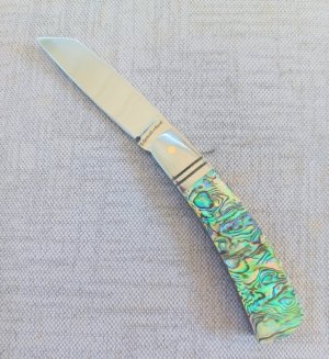 Steve Vanderkolff Abalone Native, 4"cld..True Paua scales..,Smooth...Cpm154..integral bolsters 