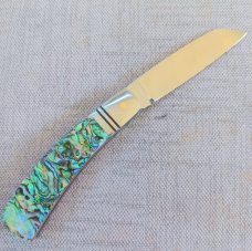 Steve Vanderkolff Abalone Native, 4"cld..True Paua scales..,Smooth...Cpm154..integral bolsters 
