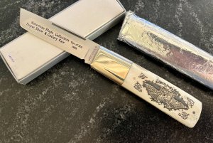 Vintage Wostenholm Tanto Lockback Folder, Made In Japan, With Original Box, New 