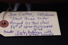 Joe Calton Oklahoma Maker Small Game Custom Brown Leather Sheath 