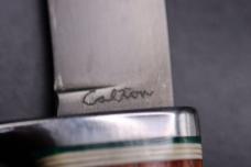 Joe Calton Oklahoma Maker Small Game Custom Brown Leather Sheath 