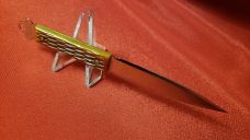 Trestle Pine Ash Pocket Knife 154CM New MIB USA & GEC (1-11) 0210 Orange Jig Bone Letter Opener NMIB