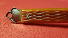 Trestle Pine Ash Pocket Knife 154CM New MIB USA & GEC (1-11) 0210 Orange Jig Bone Letter Opener NMIB