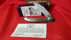 Trestle Pine Ash Pocket Knife 154CM New MIB USA & GEC (1-11) 0210 Orange Jig Bone Letter Opener NMIB