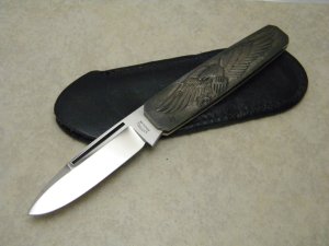 A.G. Russell USA Springdale, ARK .925 Silver 1976 Bicentennial Folding  Knife in Pouch